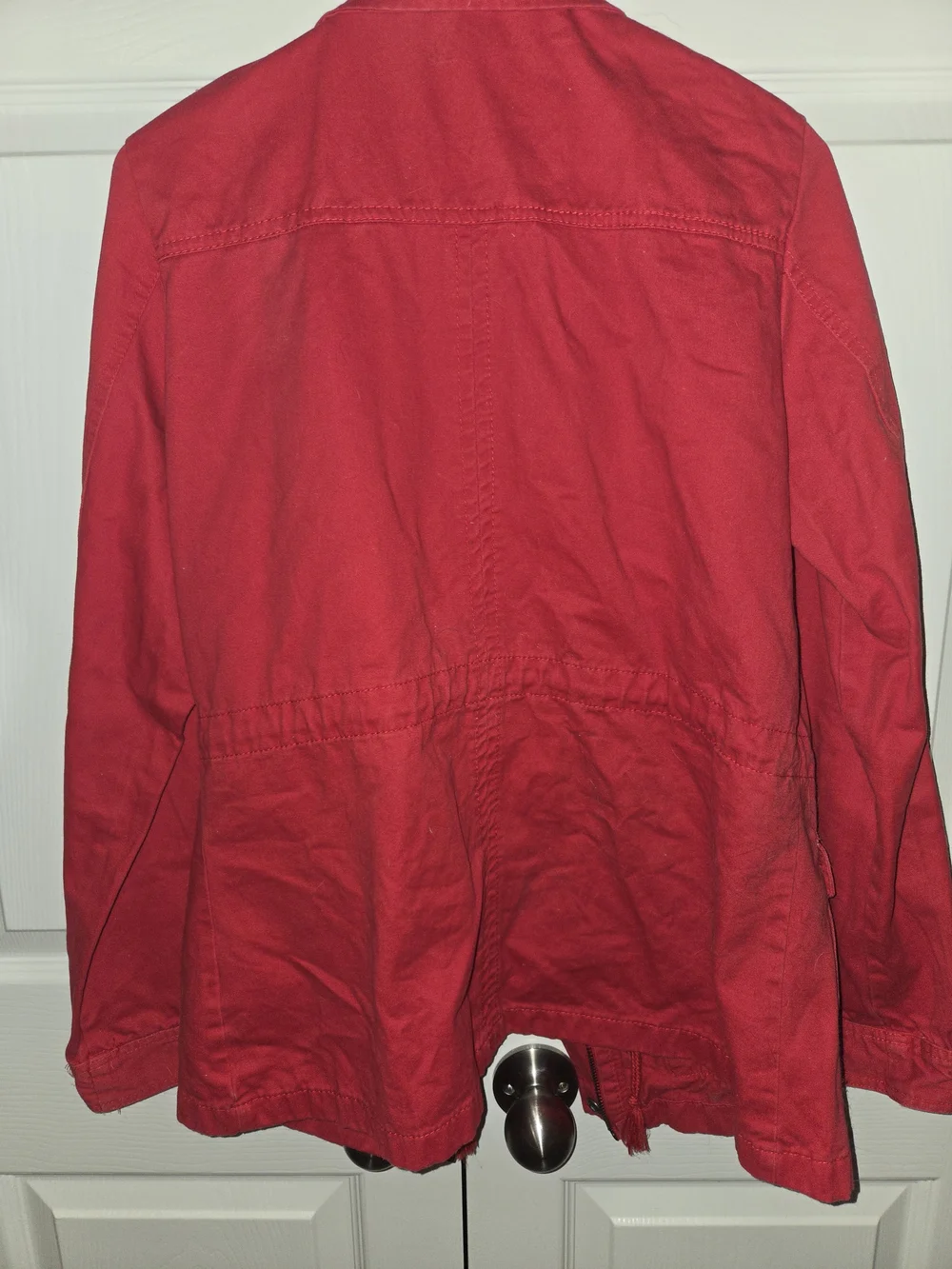 Molli Red Utility Jacket with Front Pockets